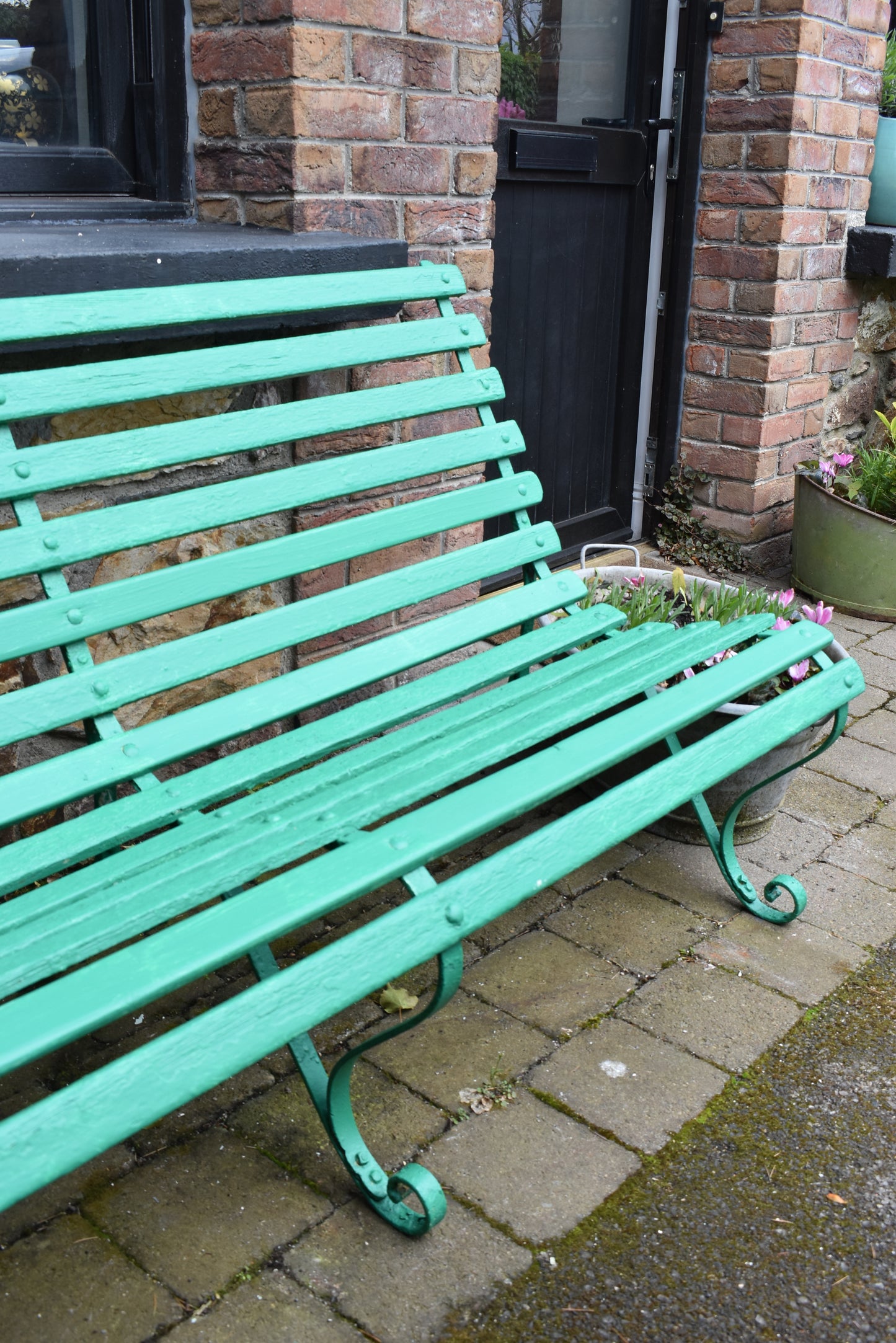 Antique Strapwork Garden Bench