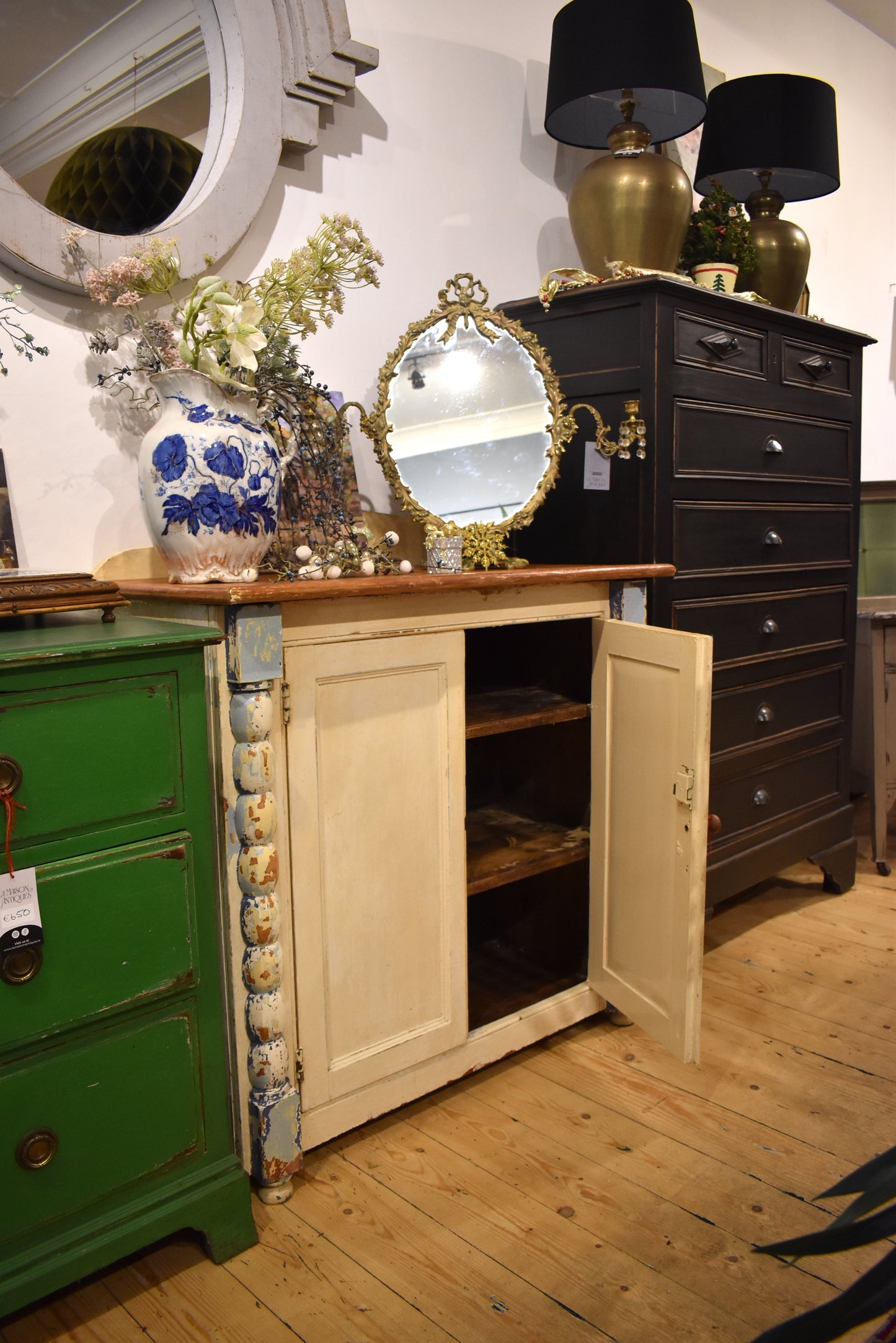 Antique Painted Sideboard