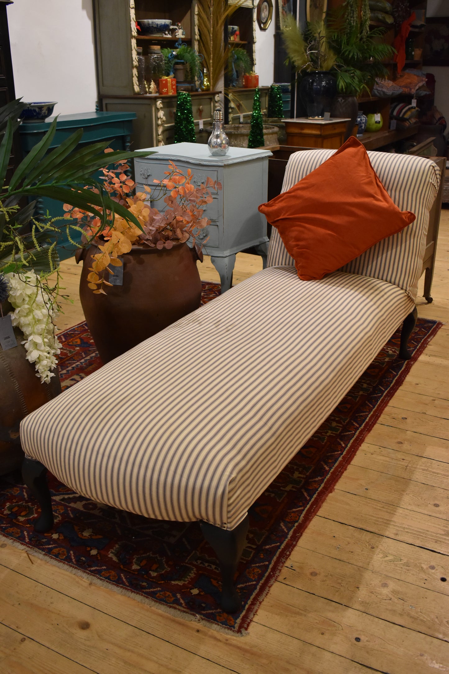 French ticking stripe day bed