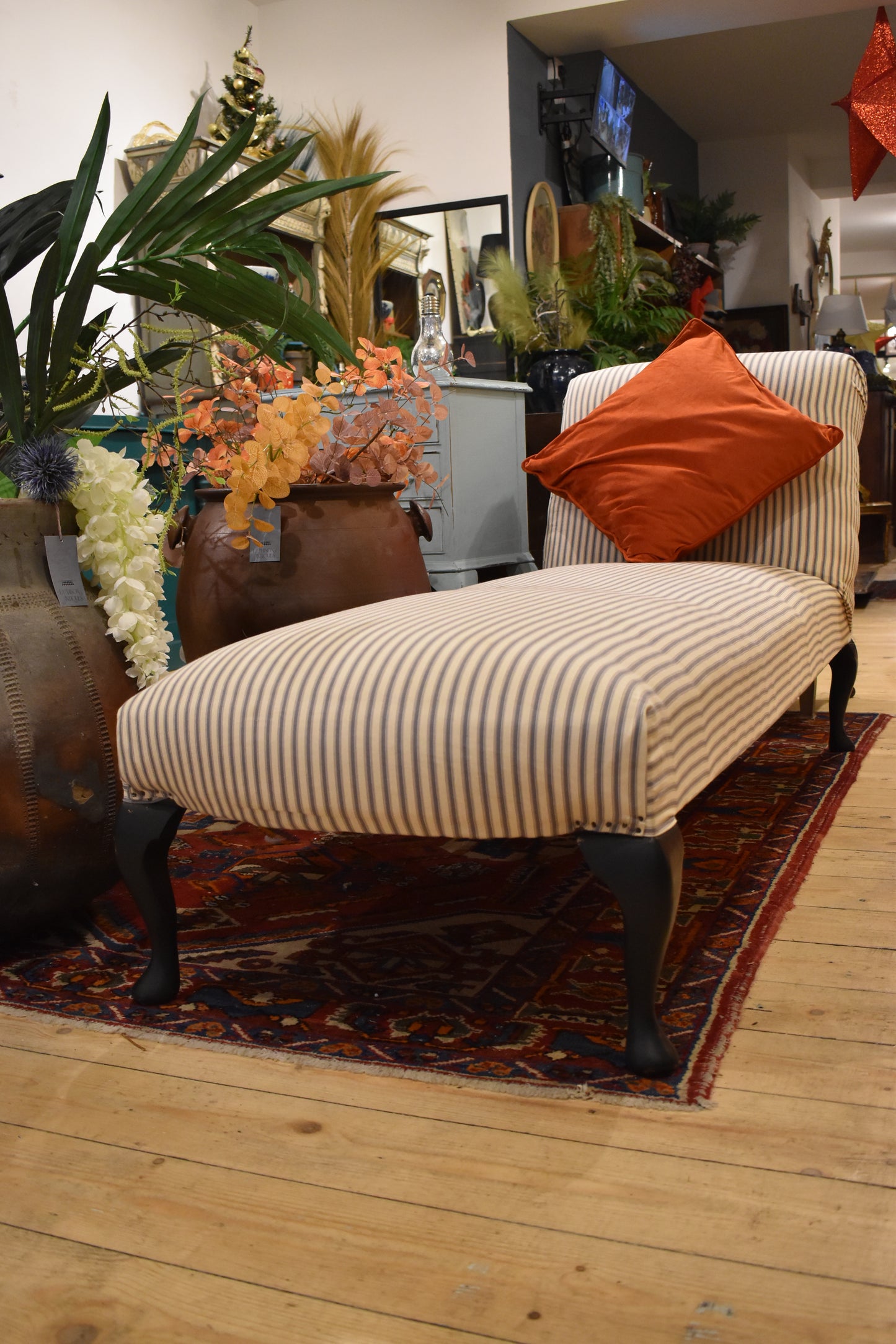 French ticking stripe day bed