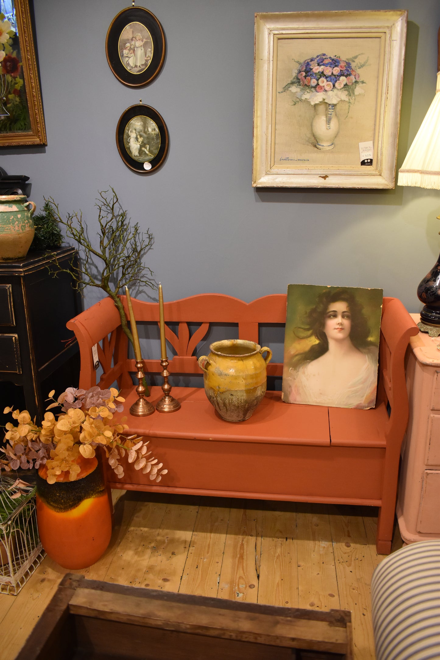 Vintage Painted Bench