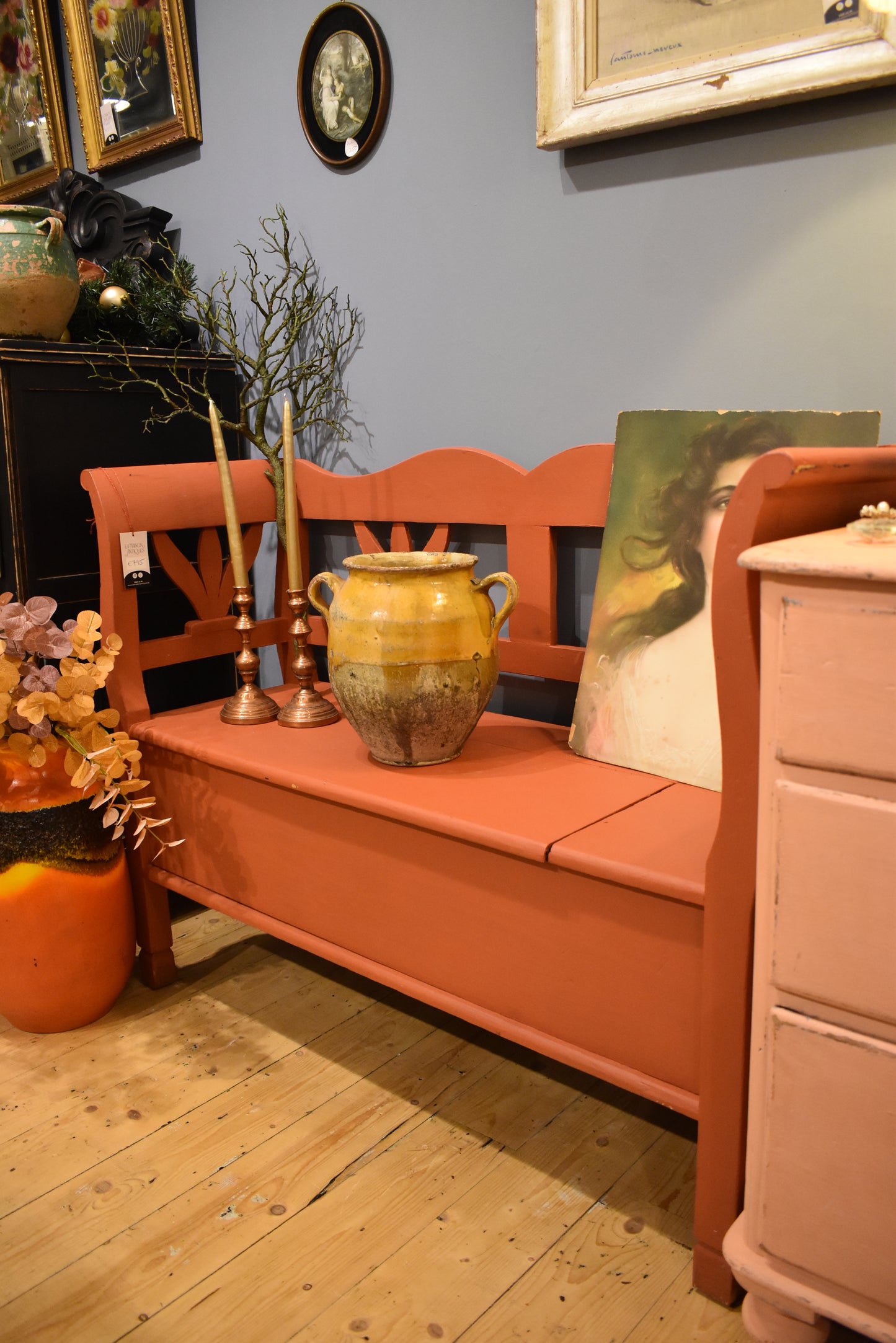 Vintage Painted Bench