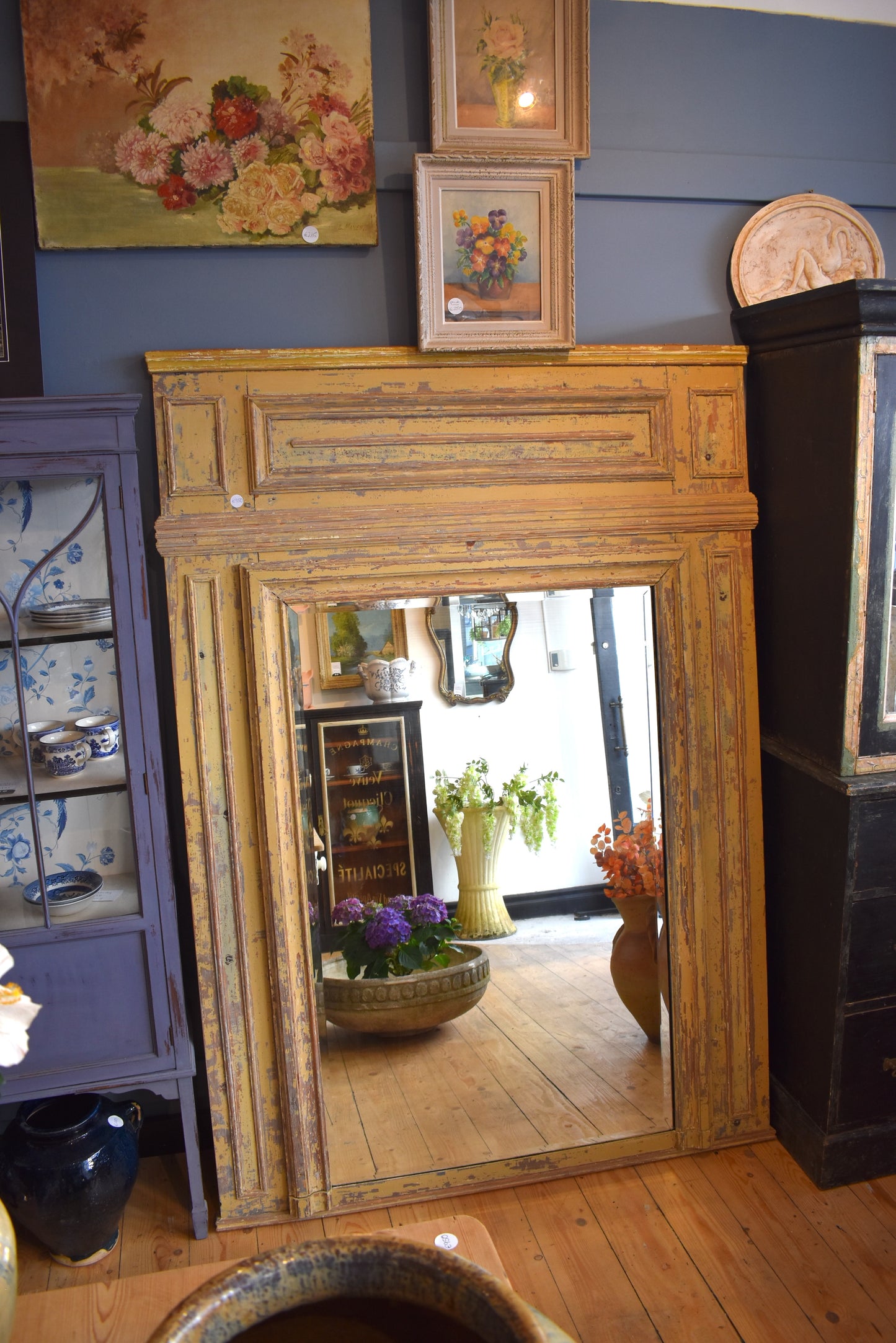 Old French Pine Mirror