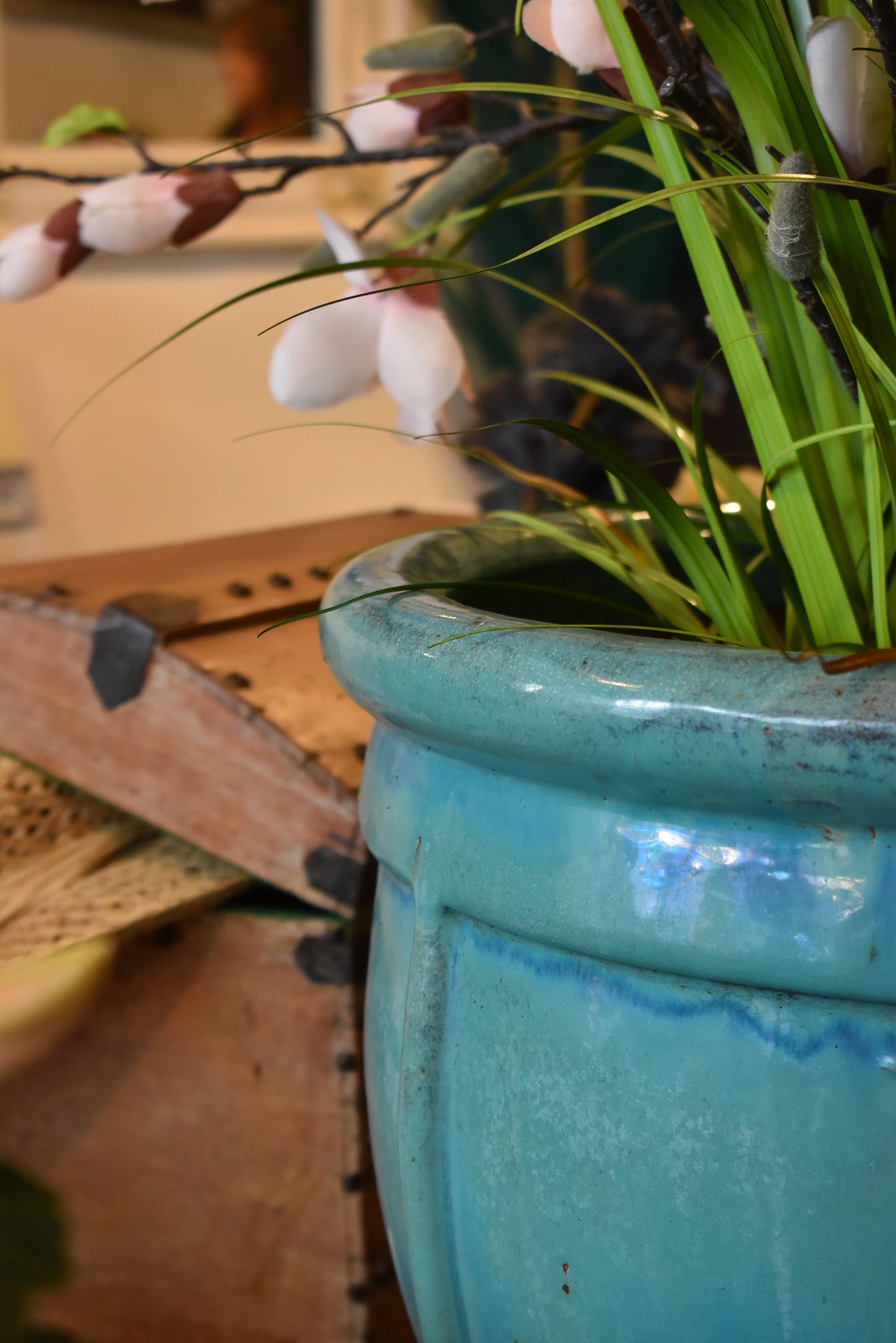 Large French Blue Pot