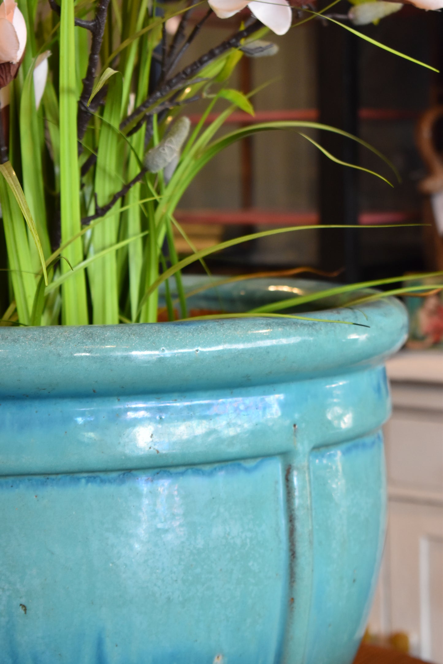 Large French Blue Pot
