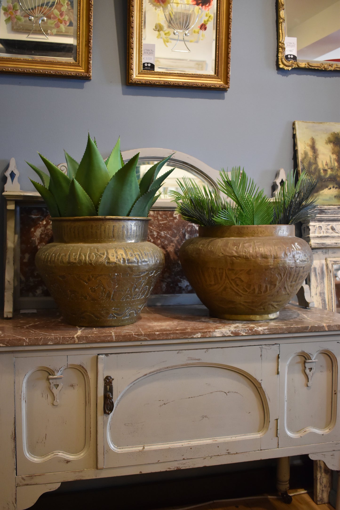Old Brass Planters