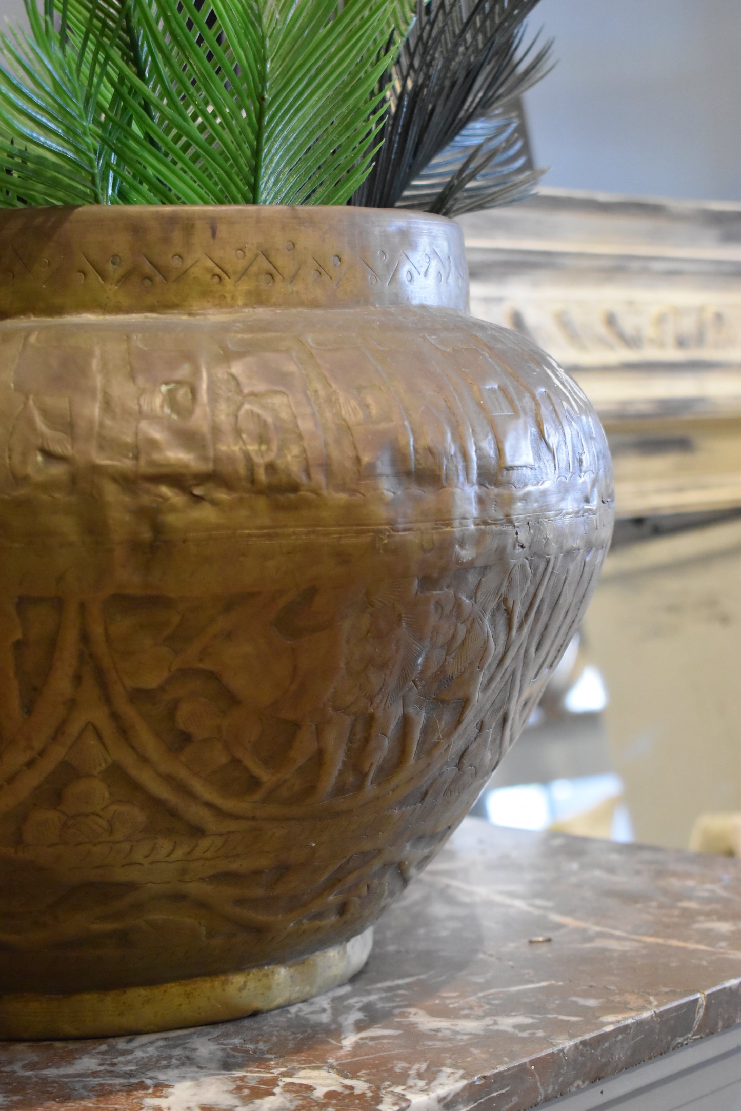 Old Brass Planters