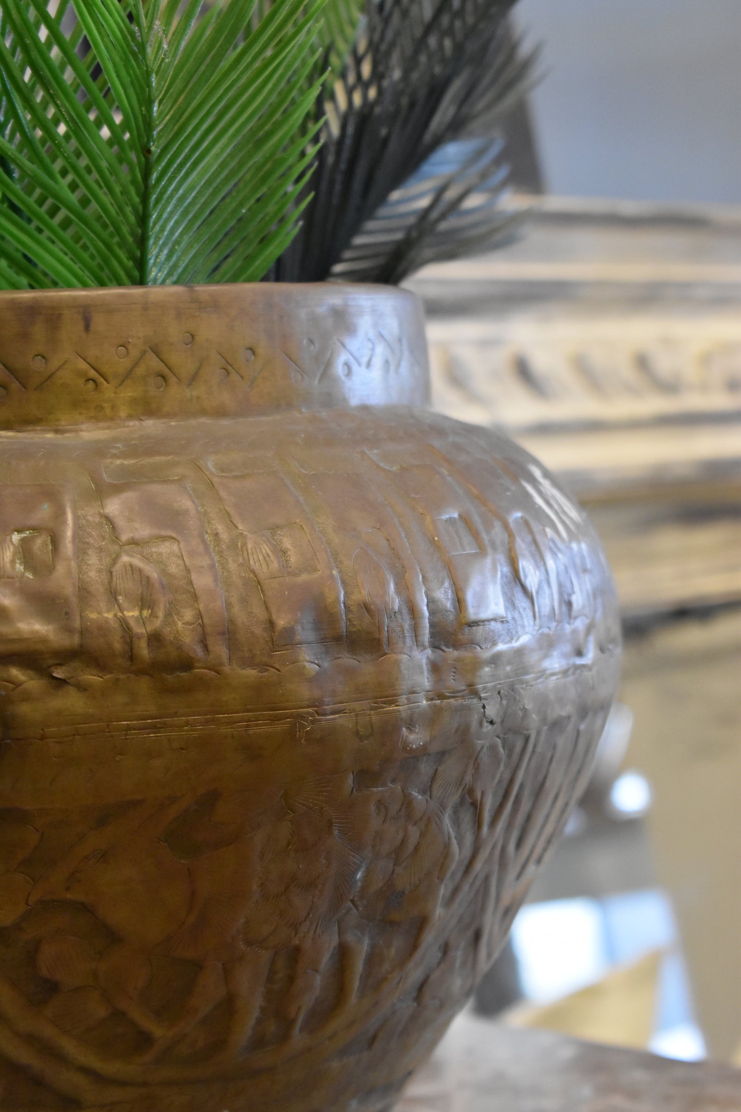 Old Brass Planters