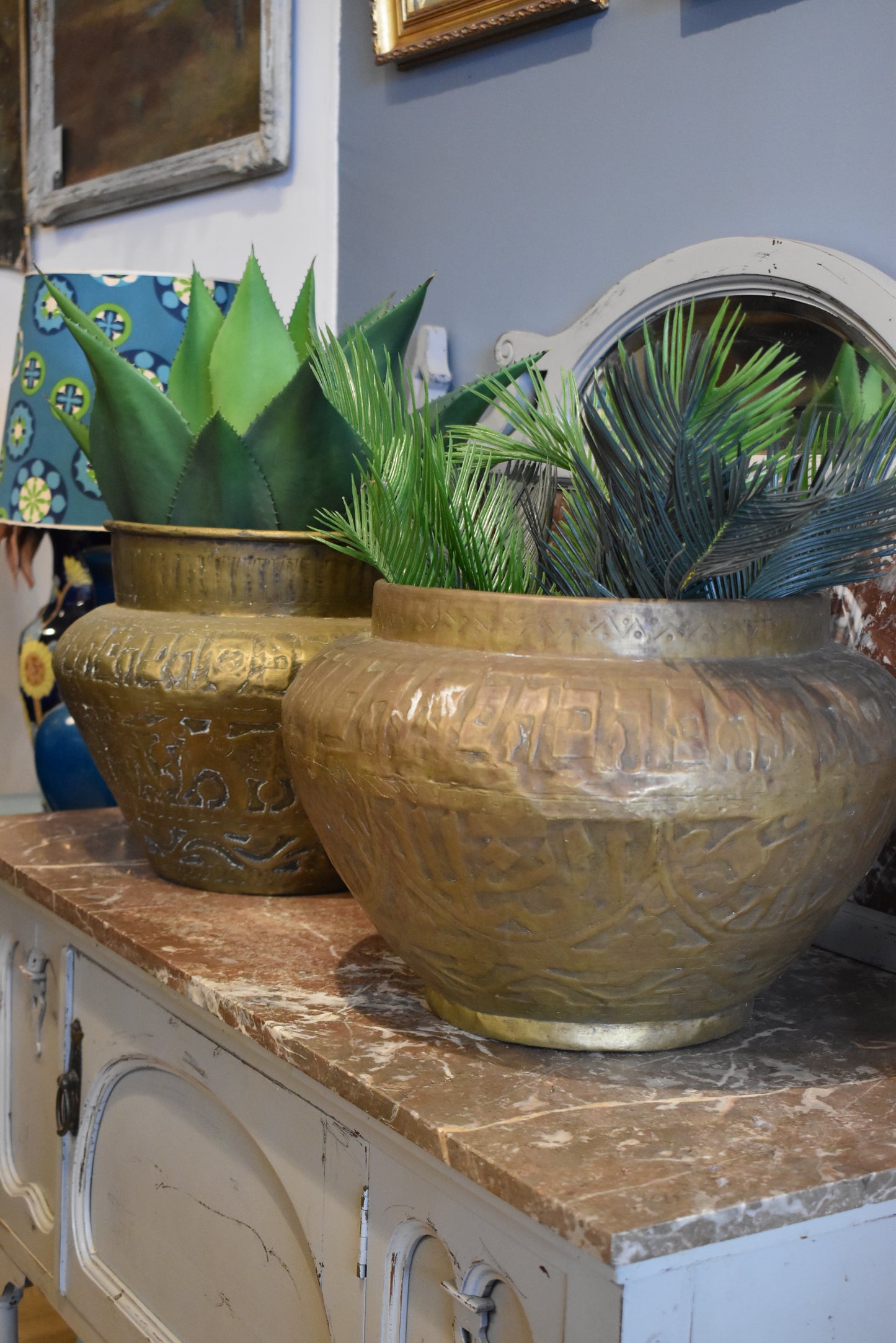 Old Brass Planters