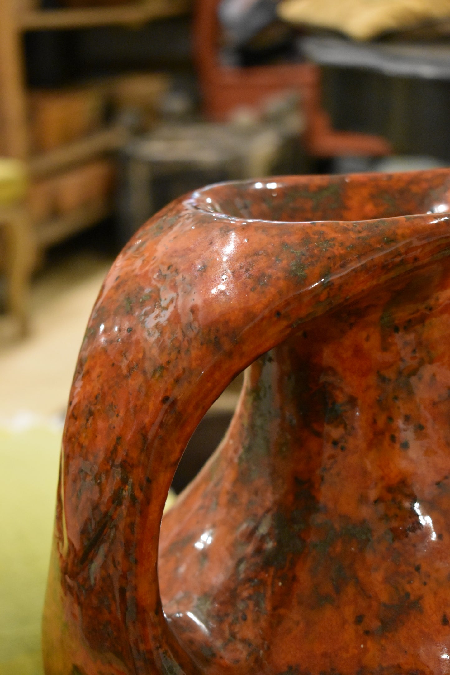 Pair of Dutch Vases in Burnt Orange