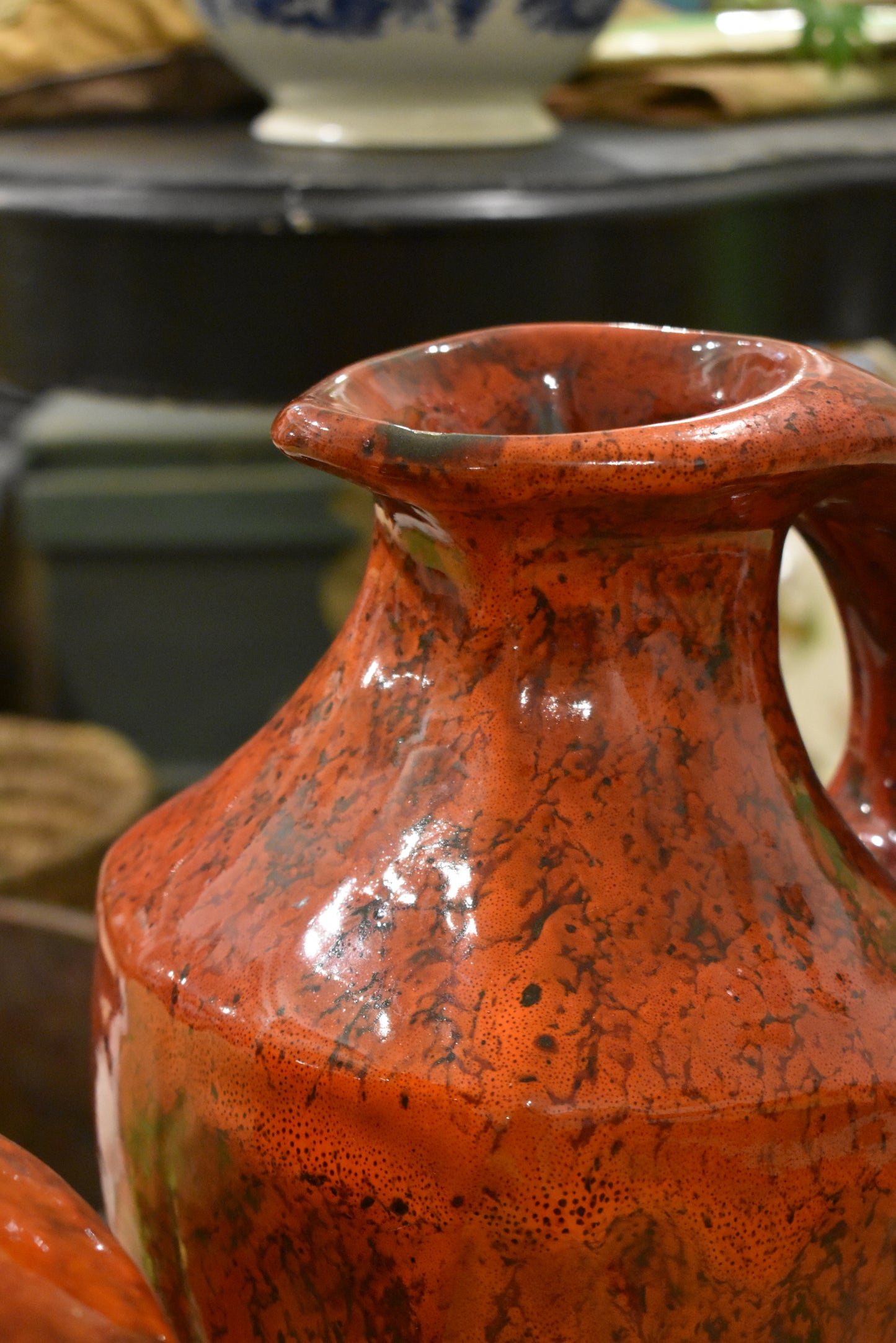 Pair of Dutch Vases in Burnt Orange