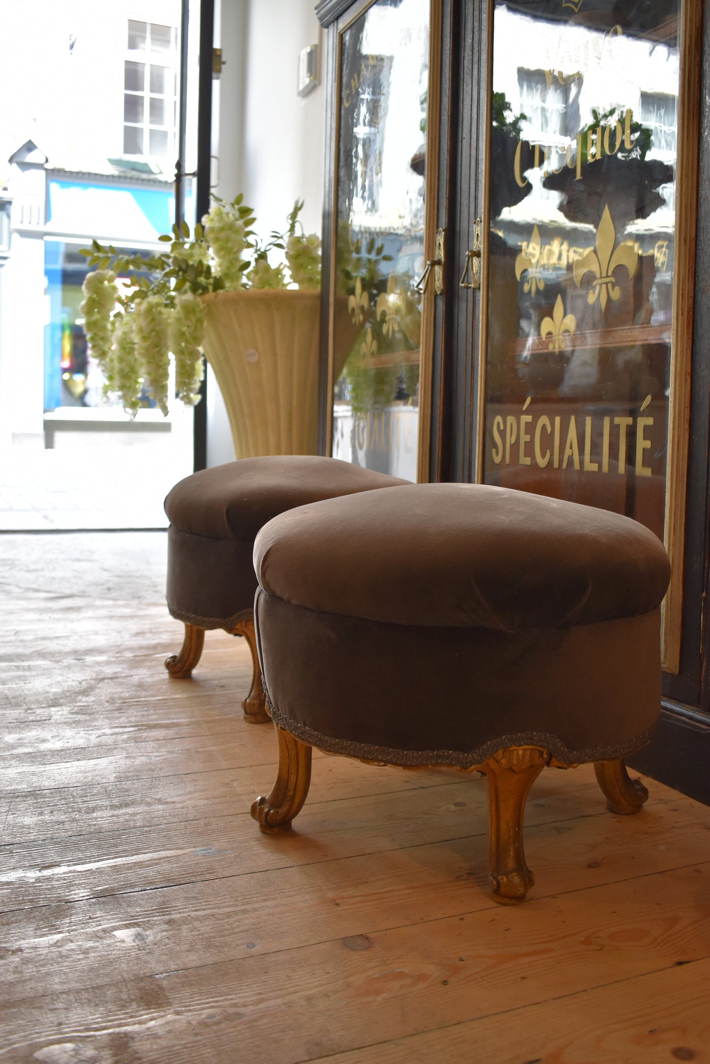 Pair of French Pouffes