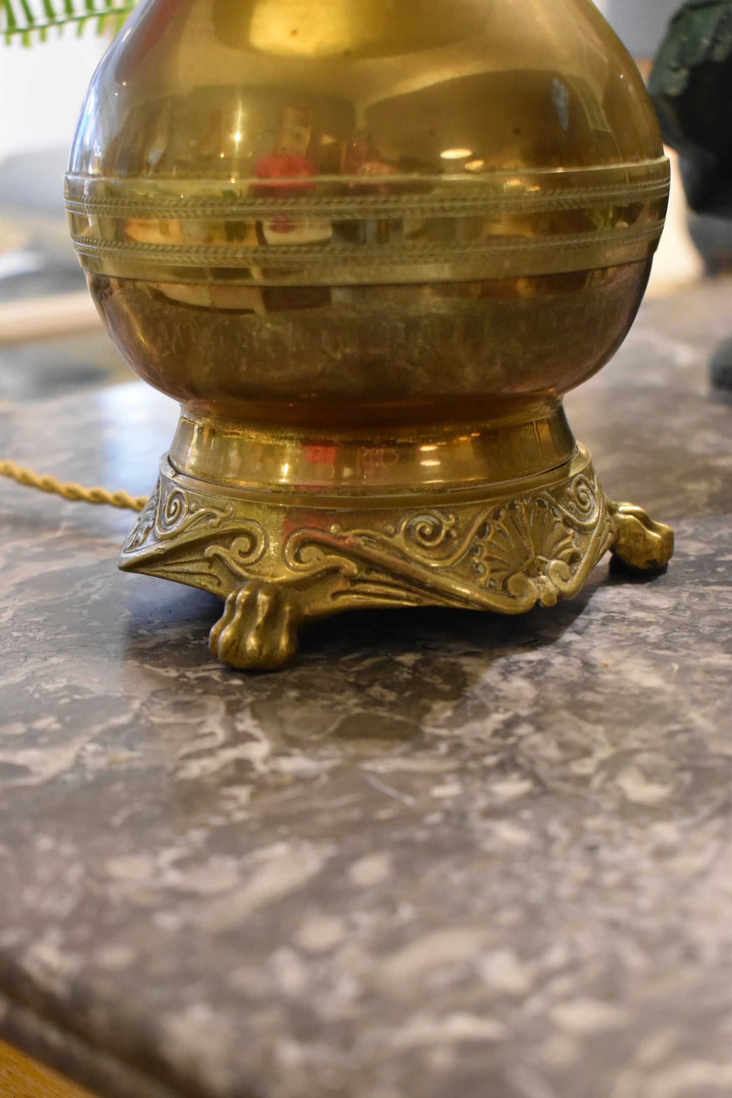Vintage French Black and Gold Lamp