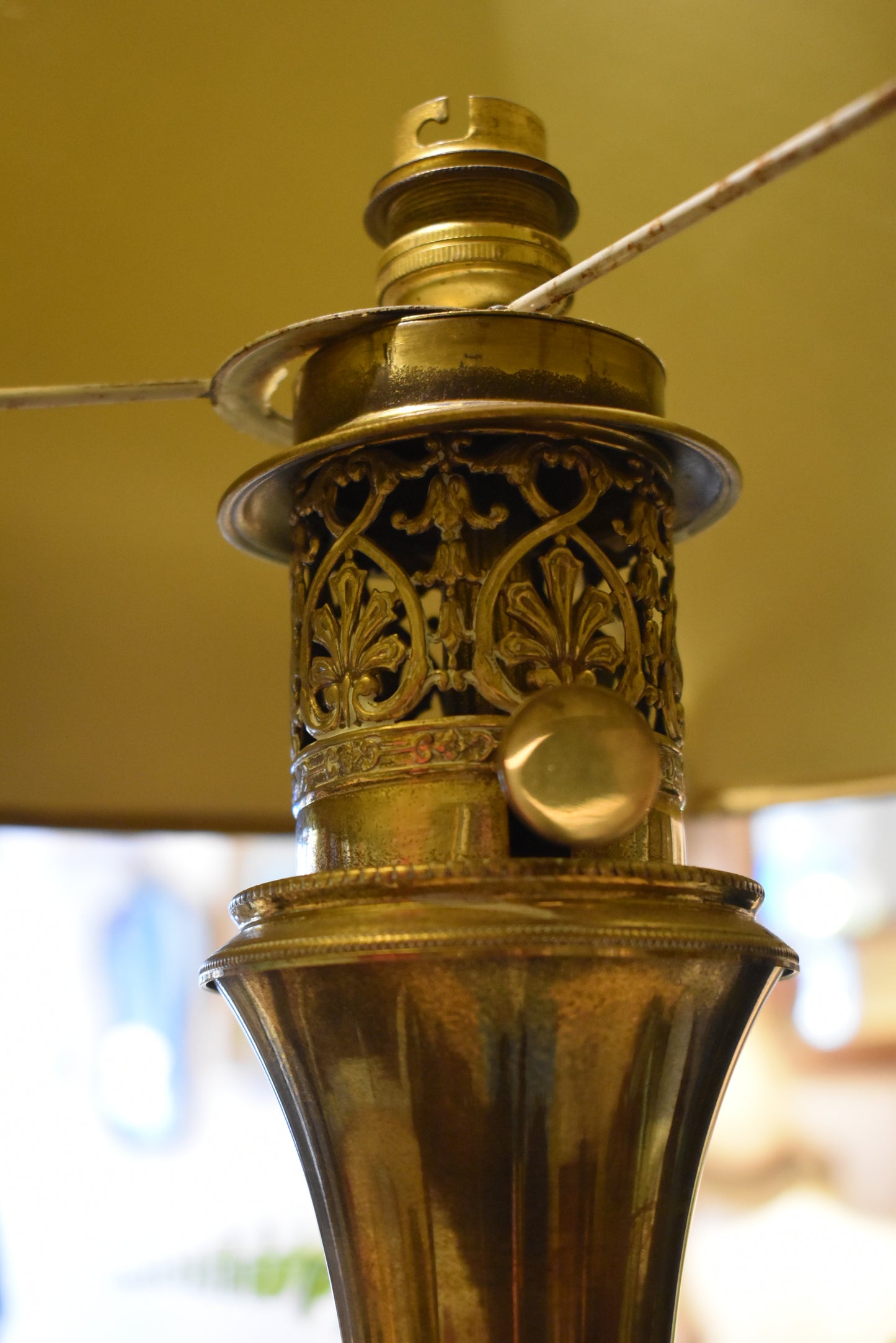 Vintage French Black and Gold Lamp