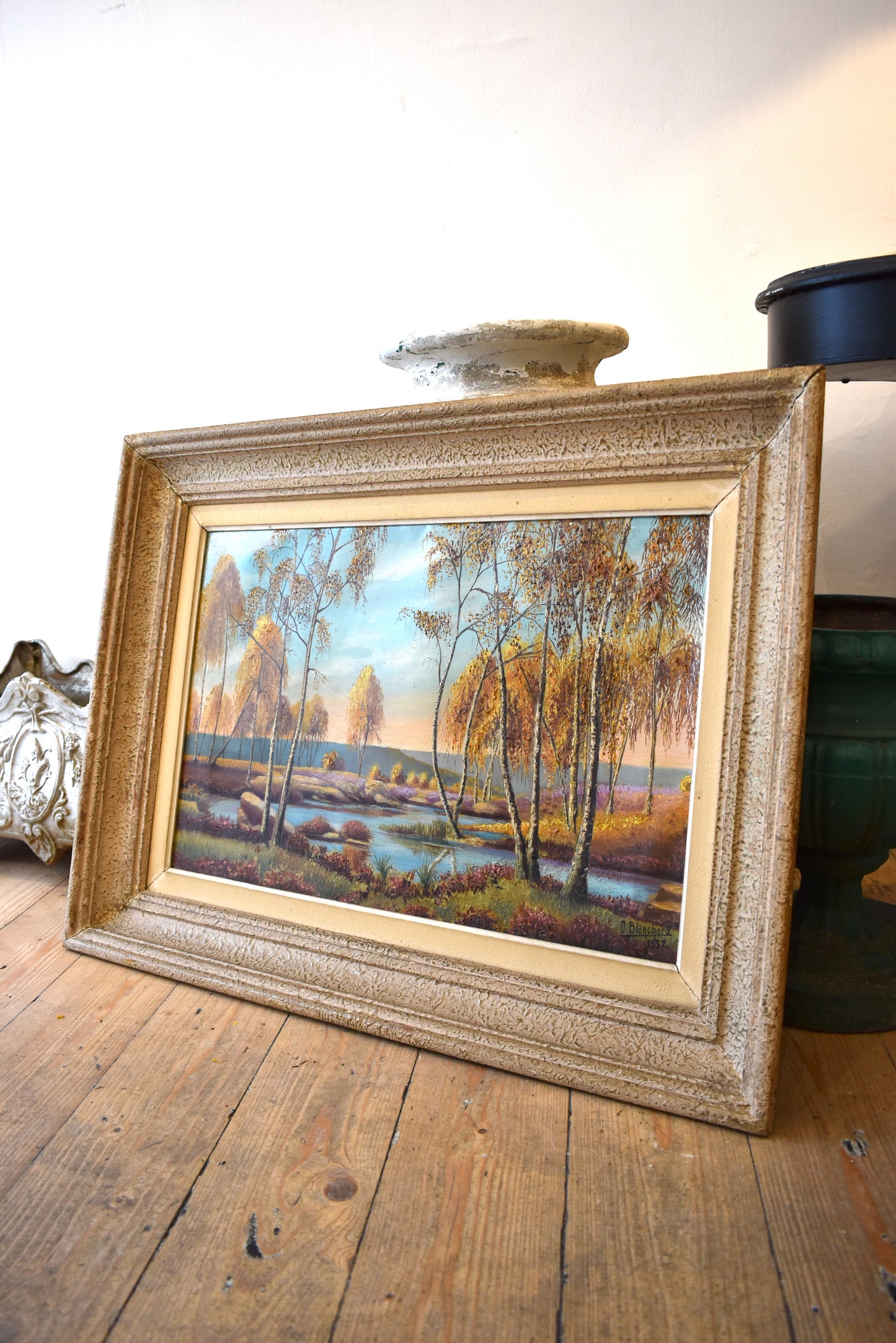 French Old Painting of Landscape