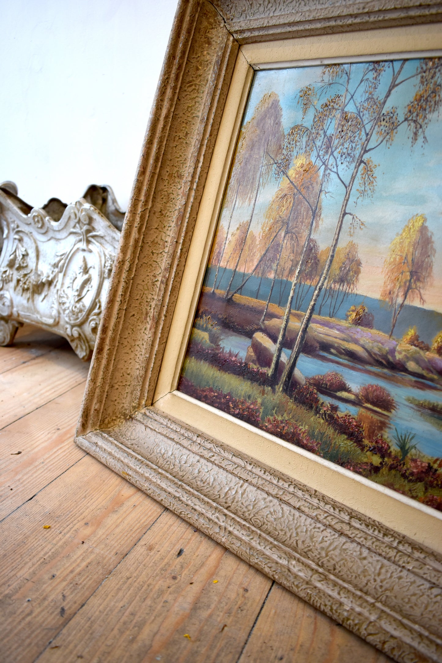 French Old Painting of Landscape