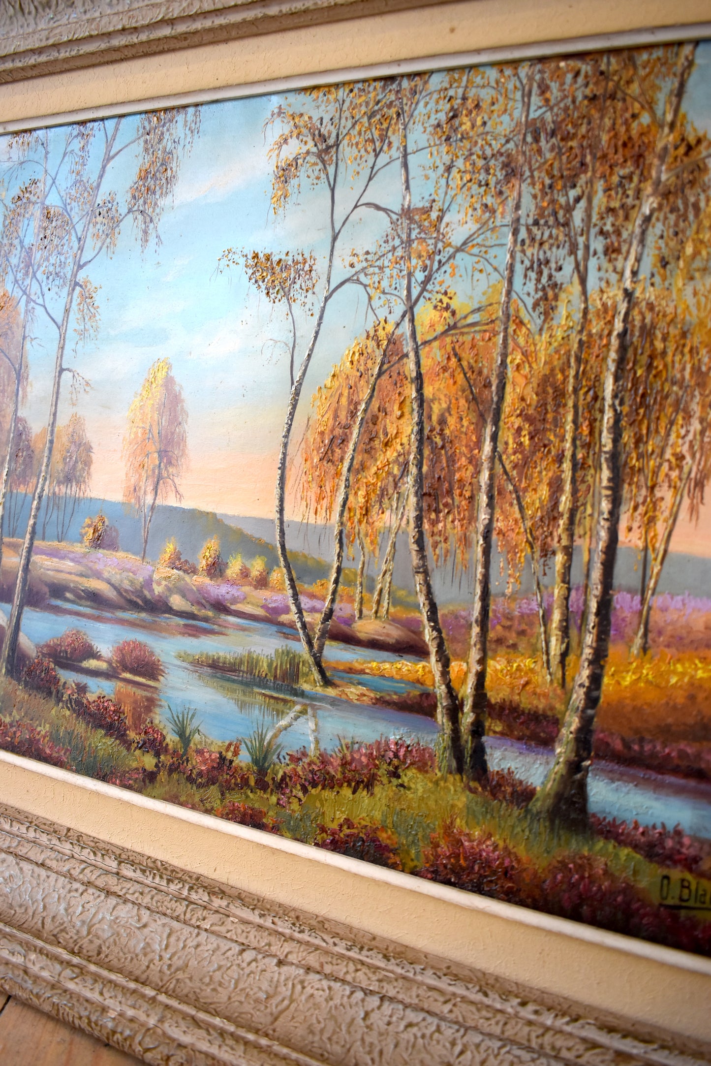 French Old Painting of Landscape