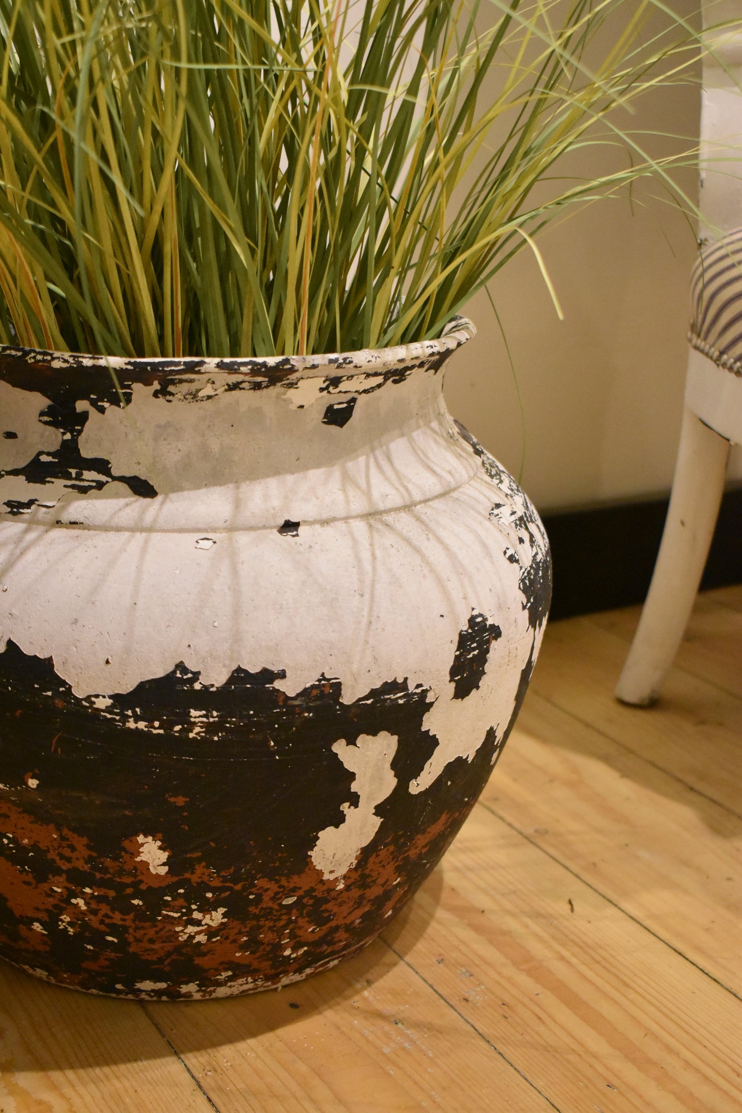 Lovely Old French Painted Plant Pot