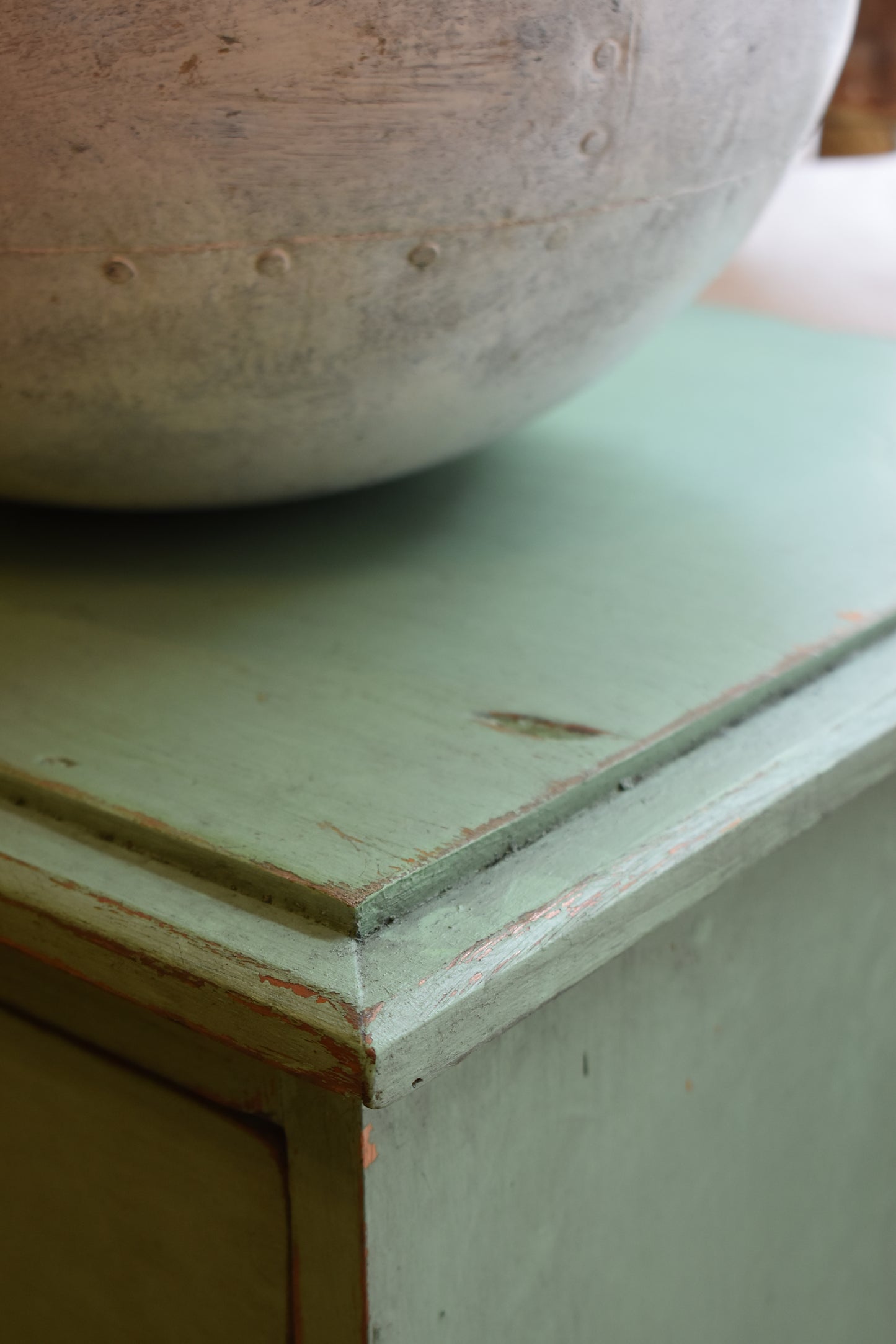 Pale Green Painted Victorian Chest of Drawers