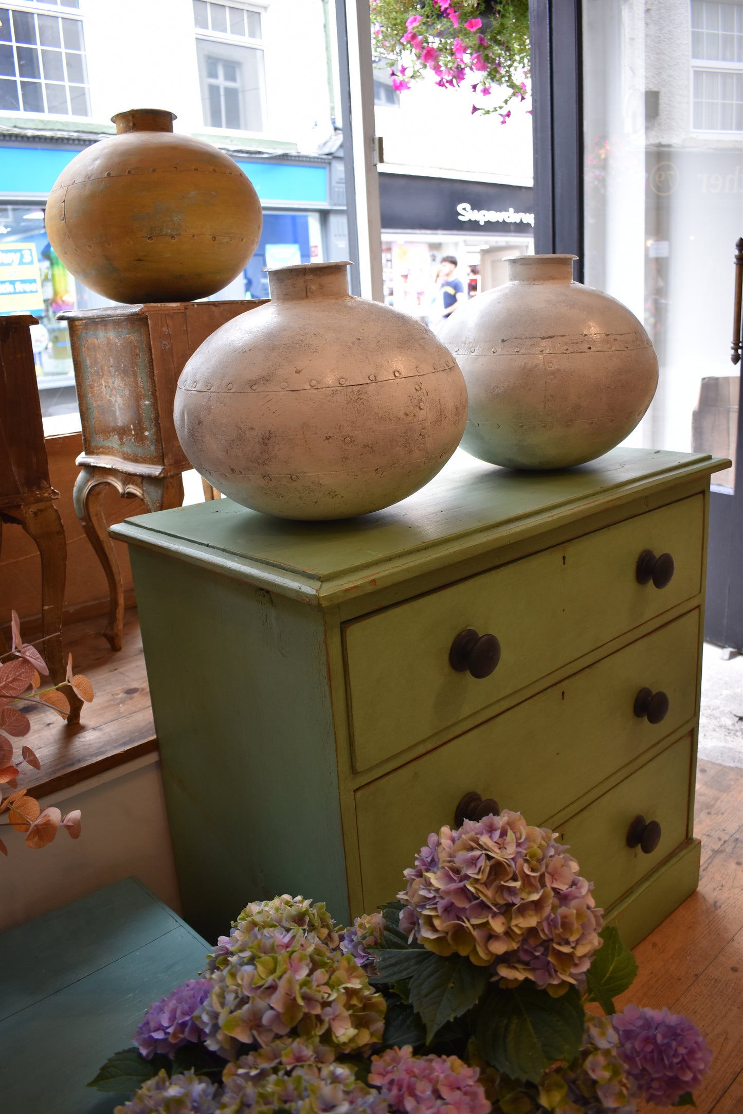 Pale Green Painted Victorian Chest of Drawers