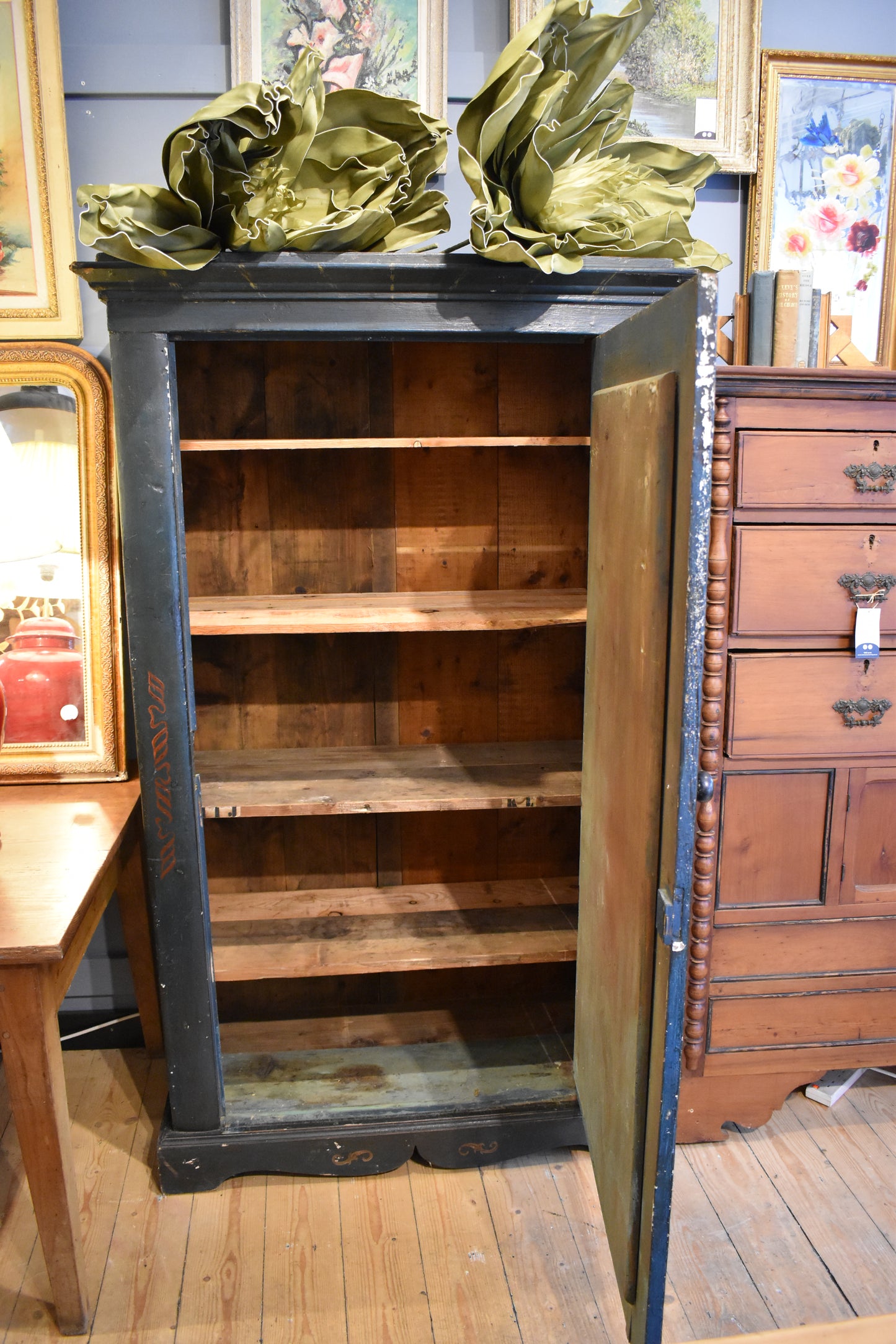 French Hand Painted Cupboard