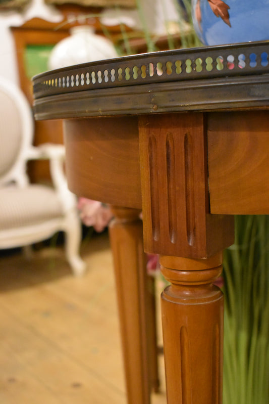 Circular French Marble Topped Side Table