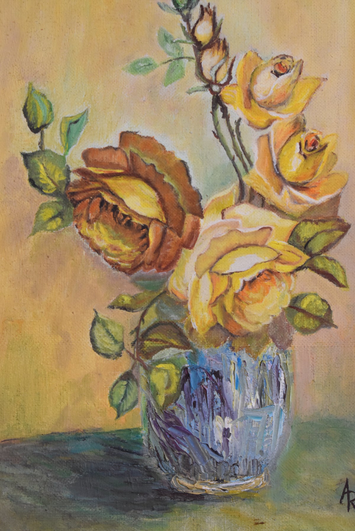Pair of French Oil Paintings of Flower Vases