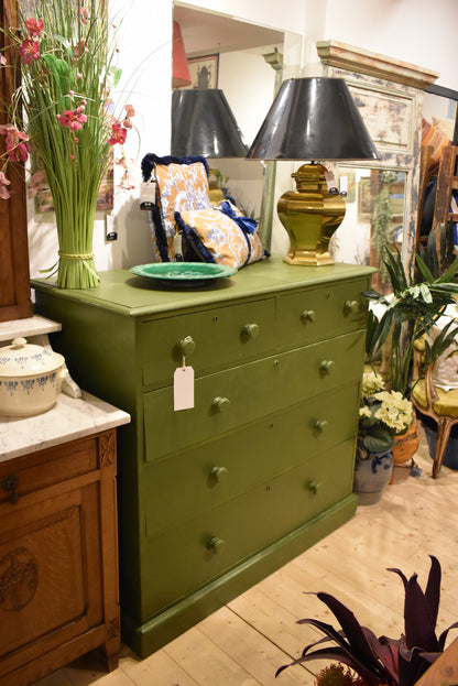 Green Victorian Painted Chest of Drawers