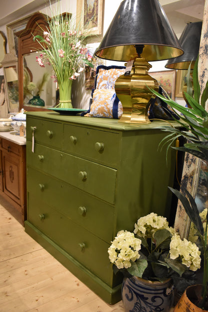 Green Victorian Painted Chest of Drawers