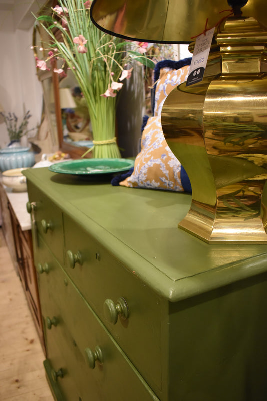 Green Victorian Painted Chest of Drawers