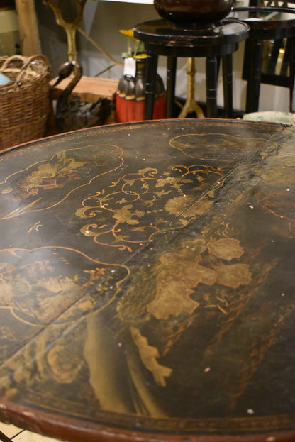 French Wrought Iron Table with a Decorative Top