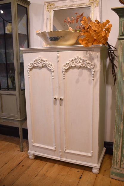 Antique French Cupboard in White