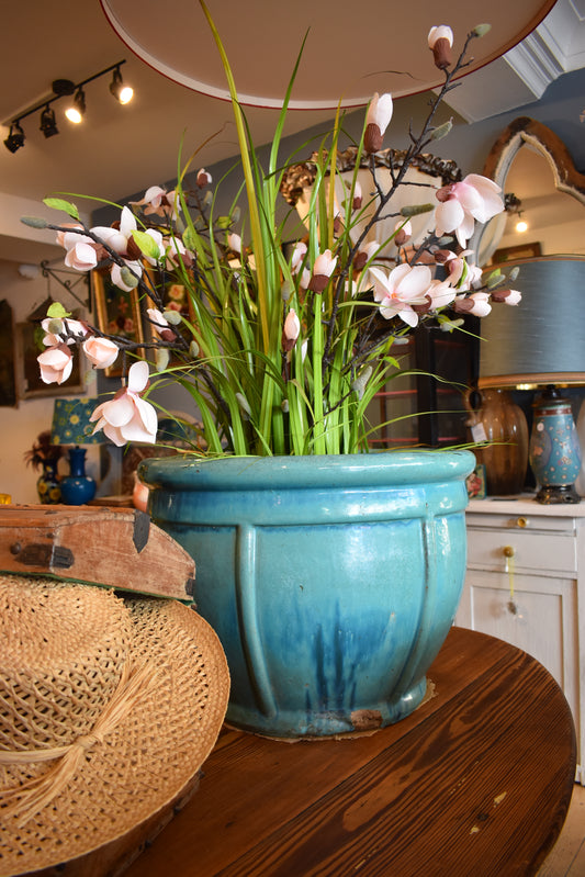 Large French Blue Pot