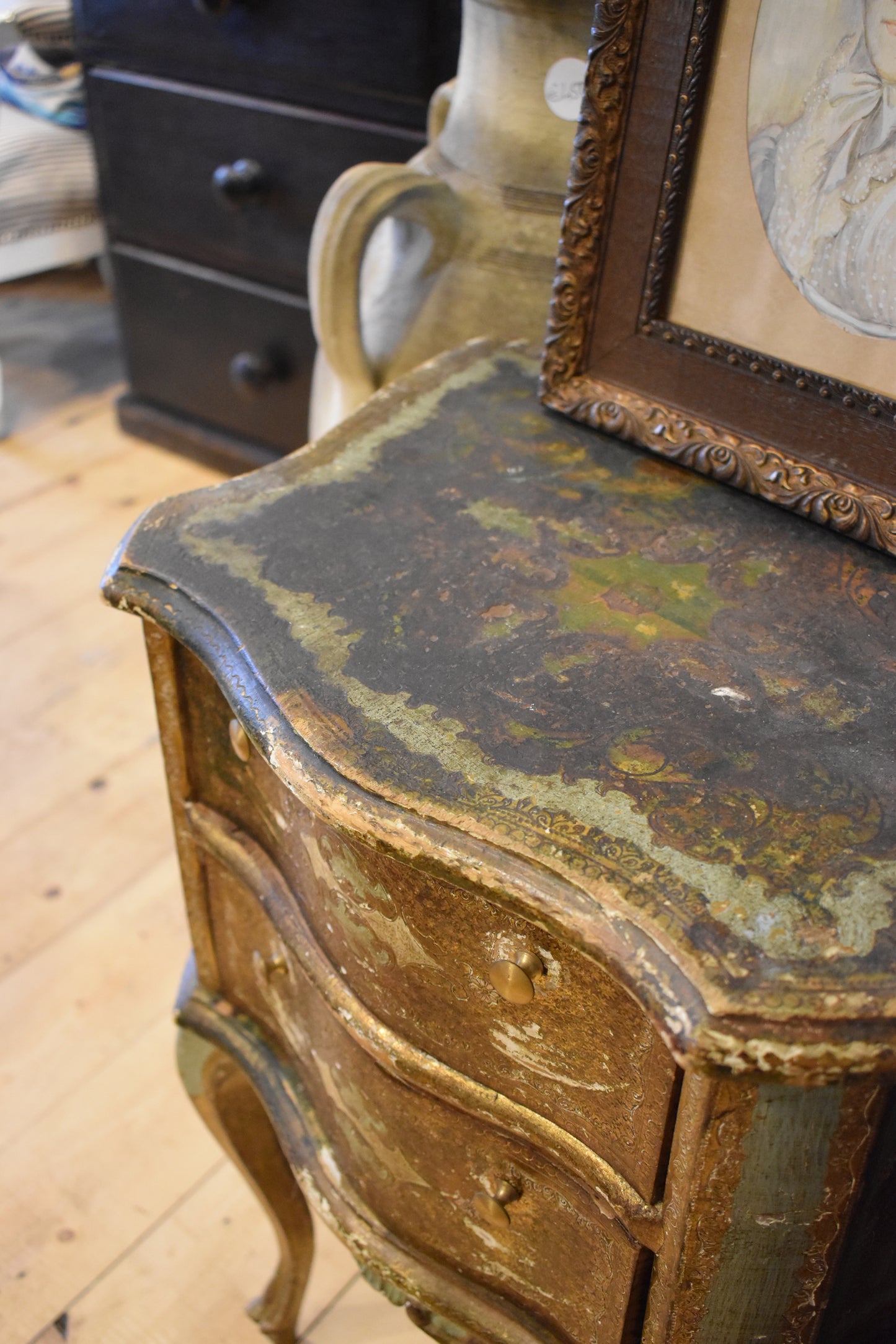 Pair of Old French Lockers with Detailed Paintings