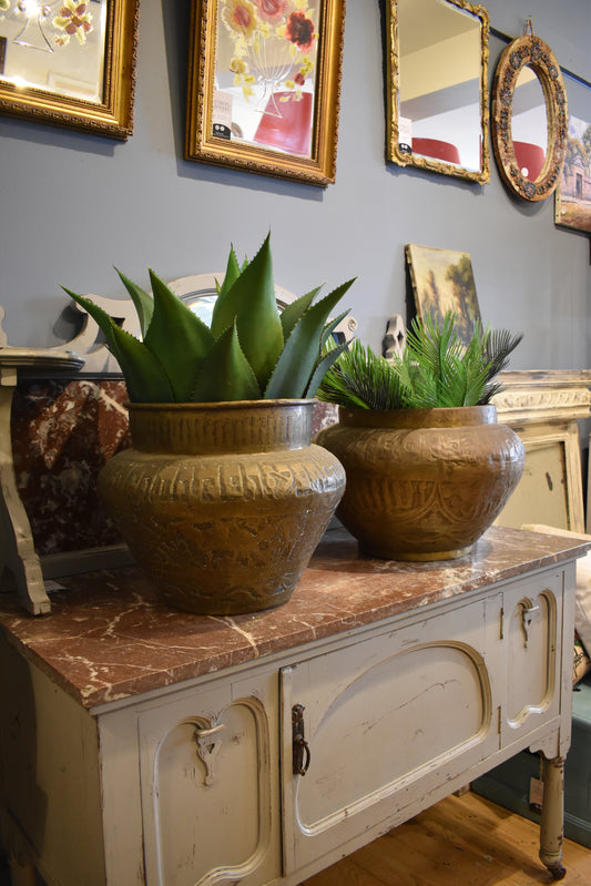 Old Brass Planters