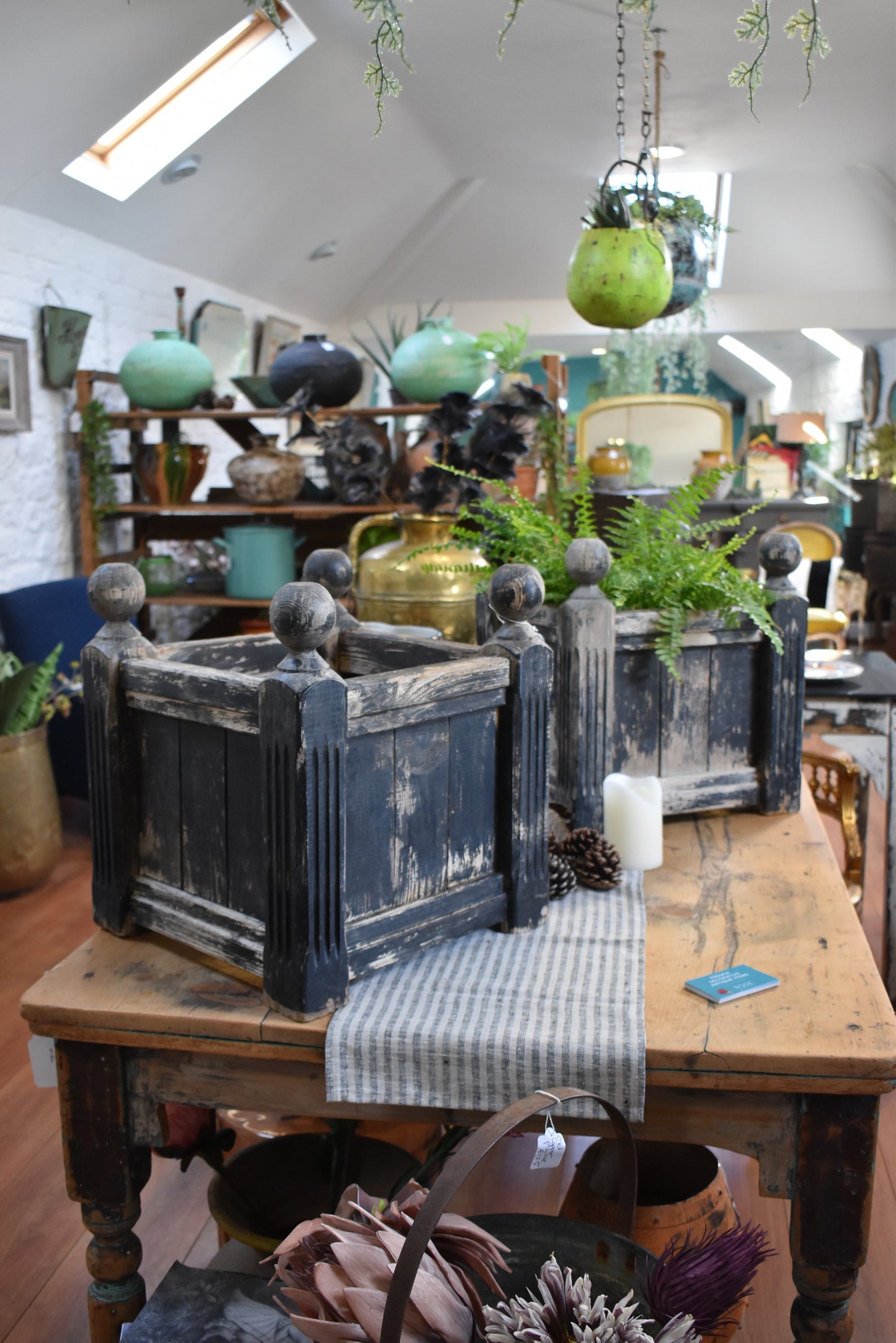 Pair of Wooden Planters