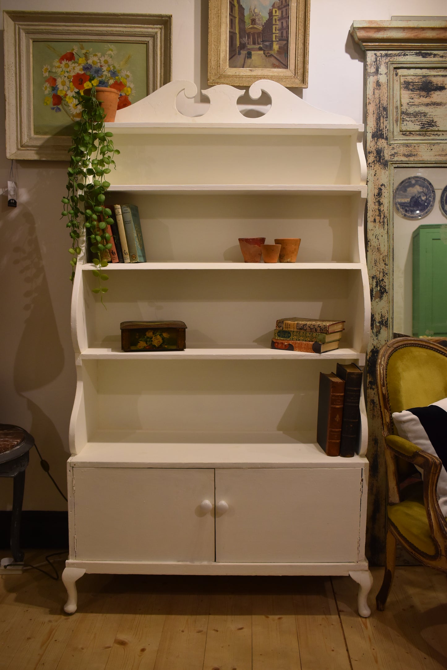 Lovely Old Waterfall Bookcase