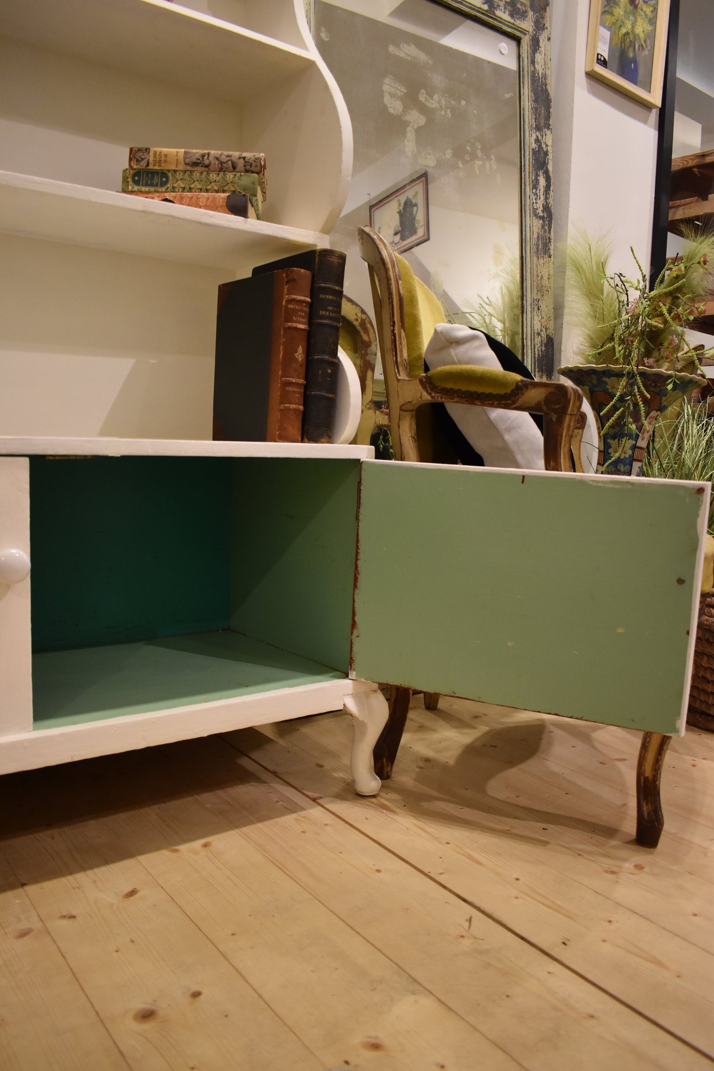 Lovely Old Waterfall Bookcase