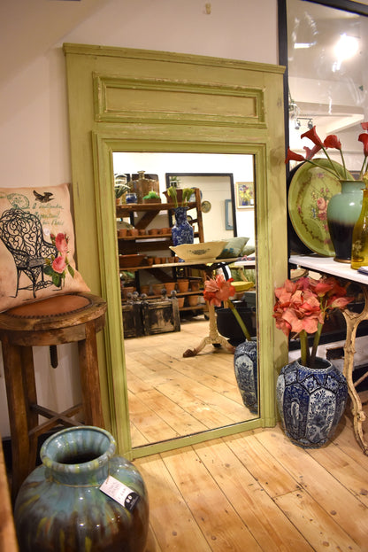 Pine French Mirror in Pistachio