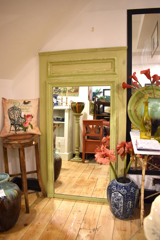 Pine French Mirror in Pistachio