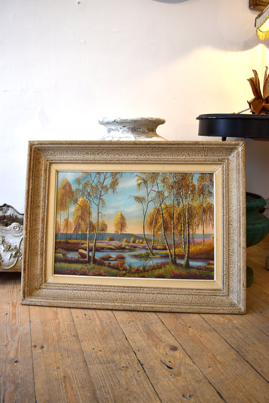 French Old Painting of Landscape