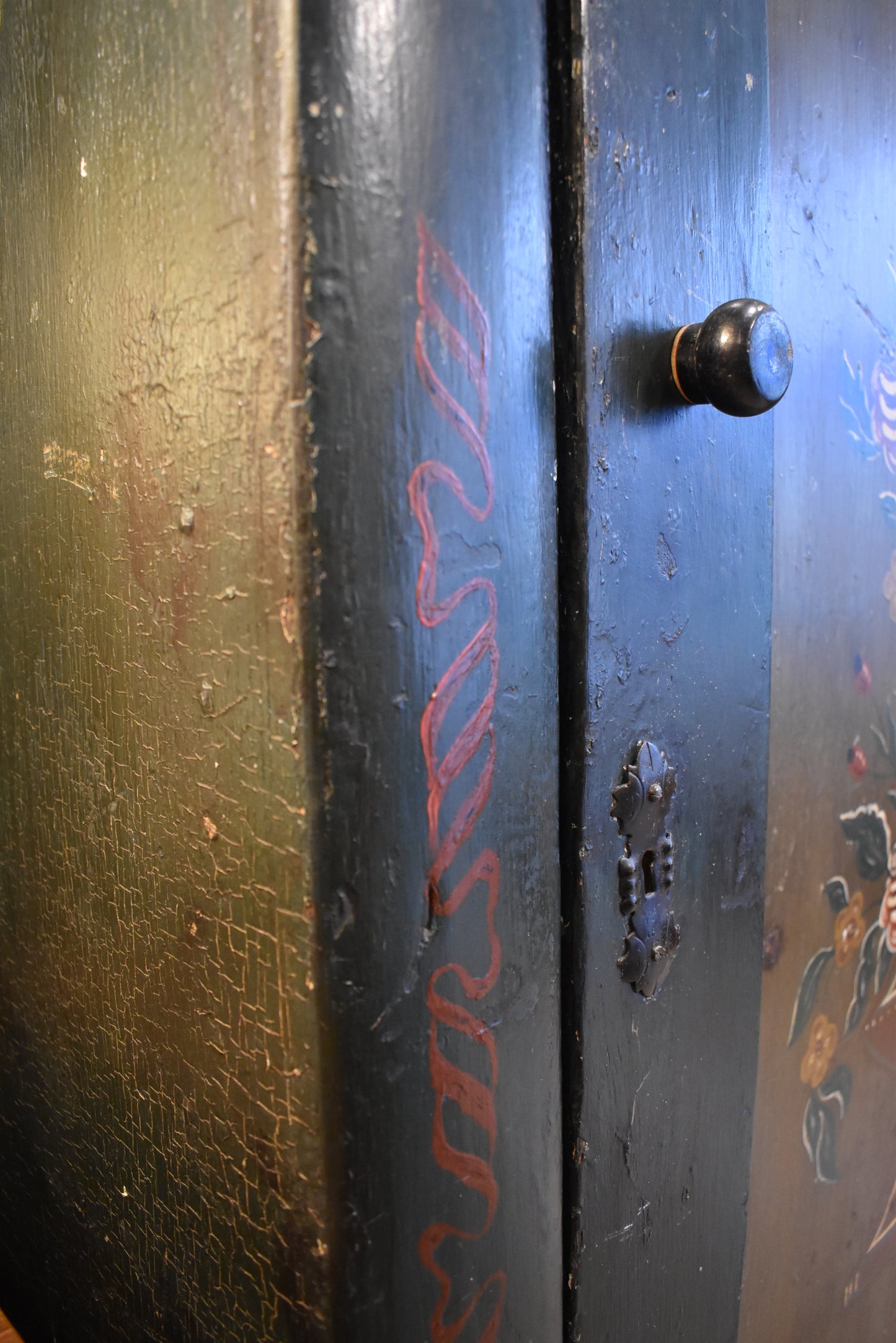French Hand Painted Cupboard