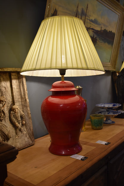 Pair of French Red Lamps