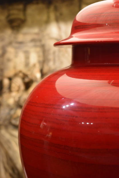 Pair of French Red Lamps