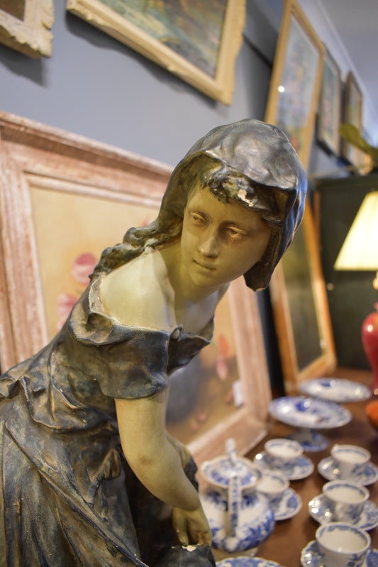 Old French Woman Statue