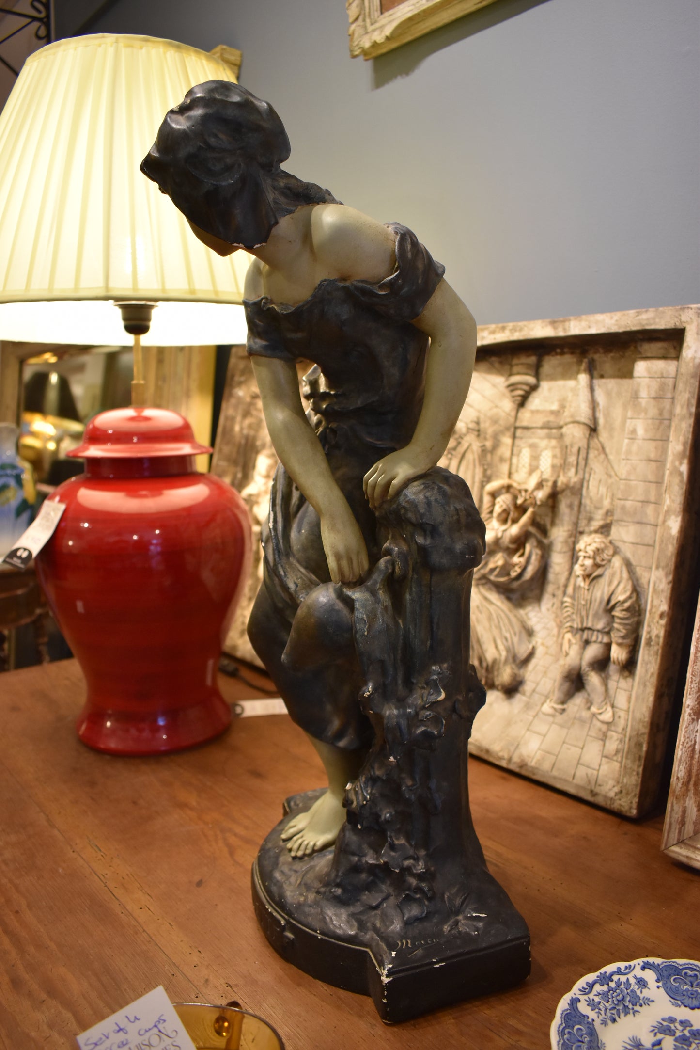 Old French Woman Statue