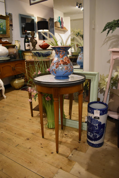 Circular French Marble Topped Side Table