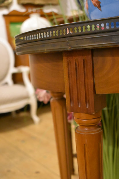 Circular French Marble Topped Side Table