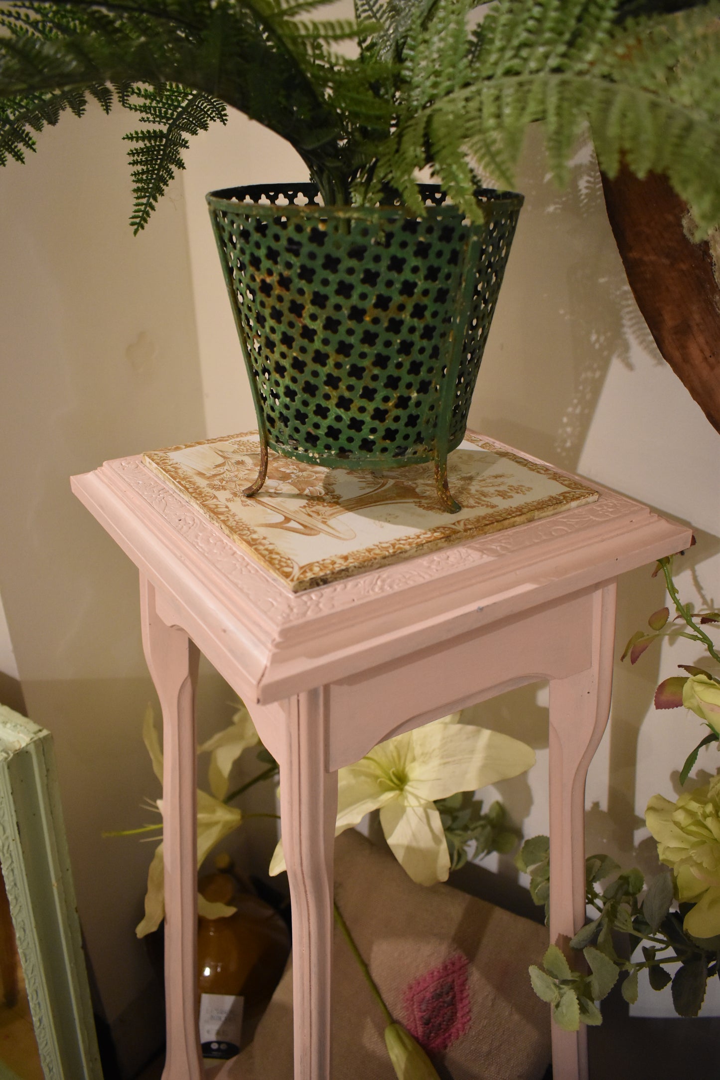 Pink Decorative Plant Stand