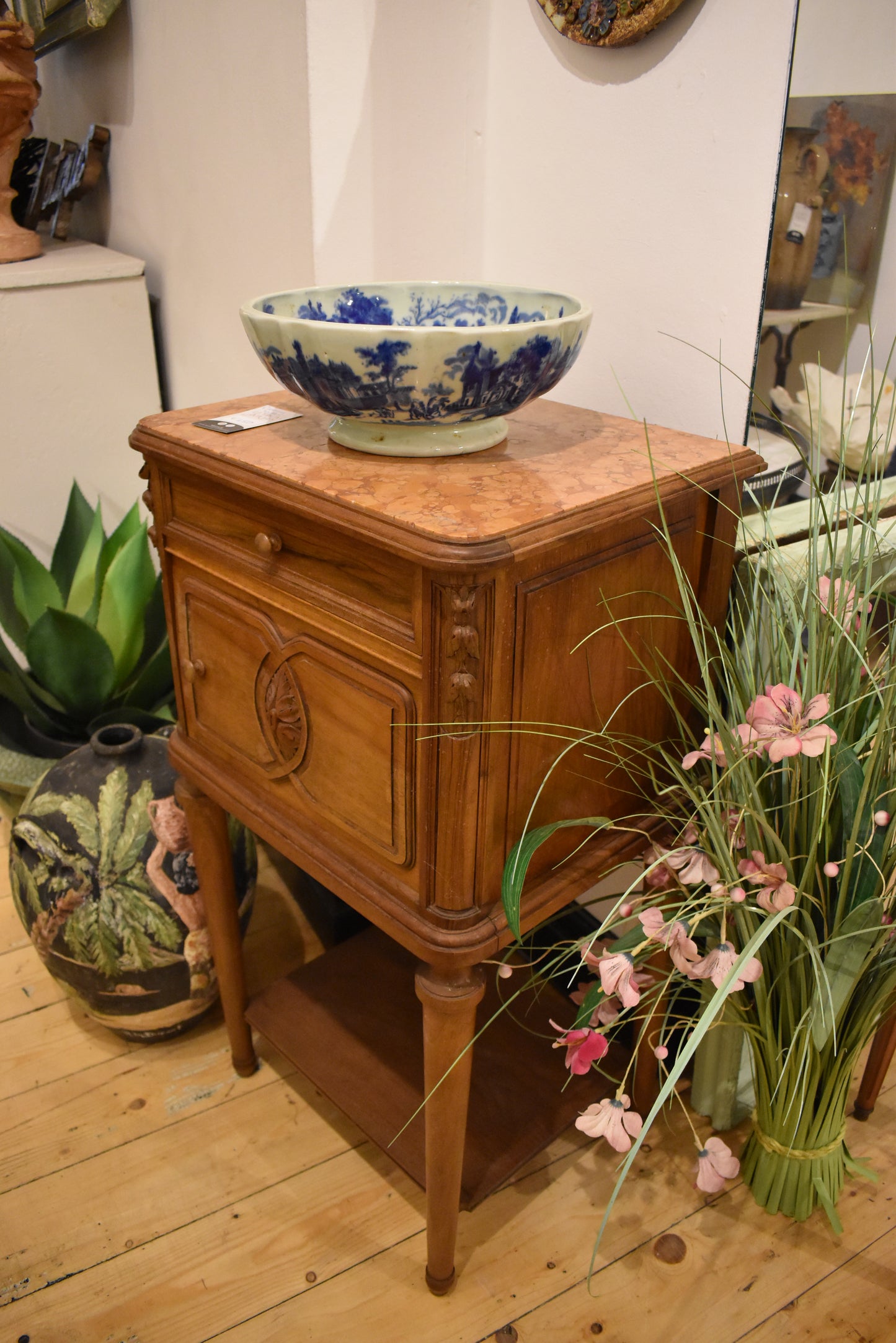 Wooden Marble Topped Locker